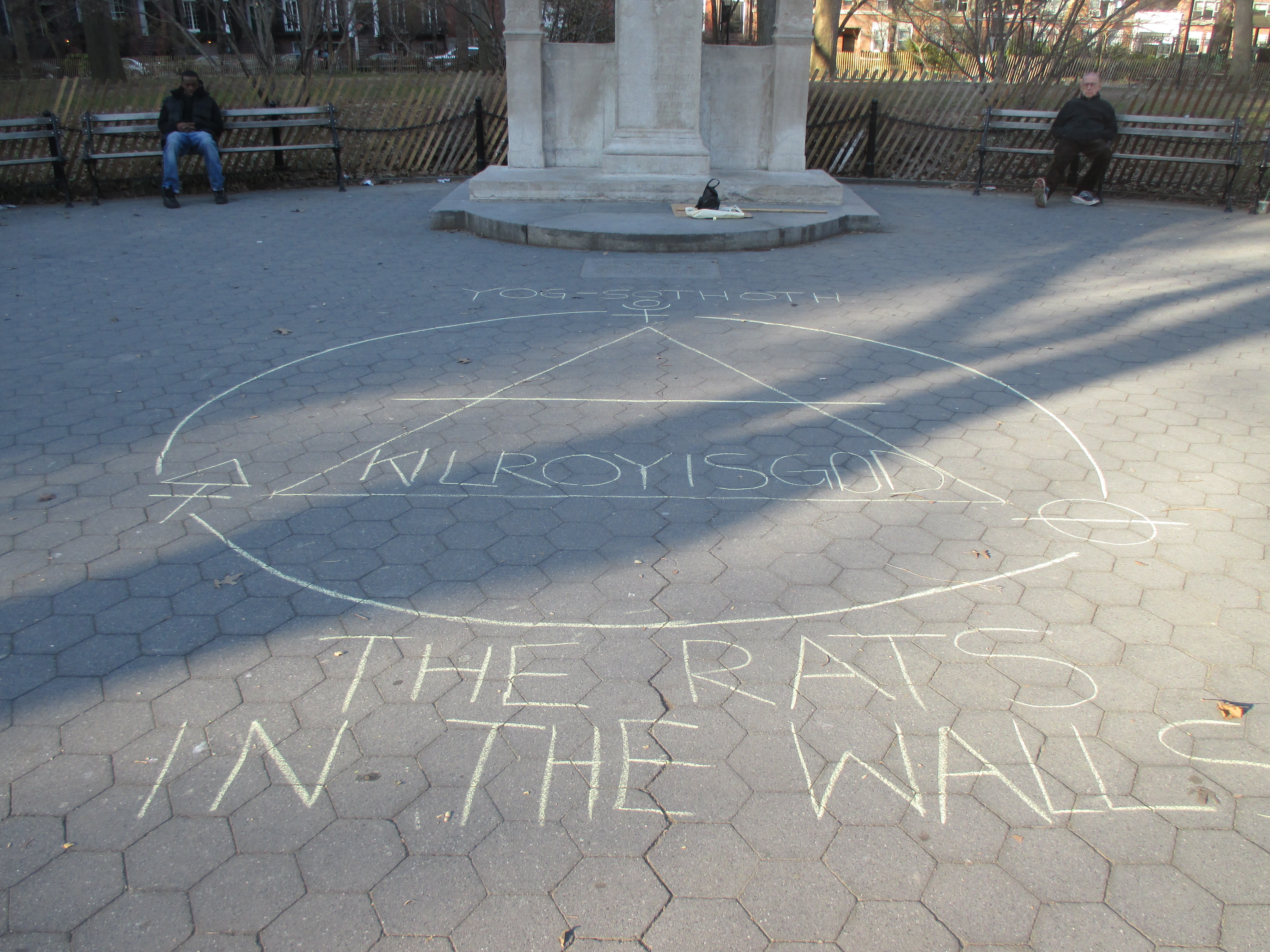 summoning circle chalk washington square